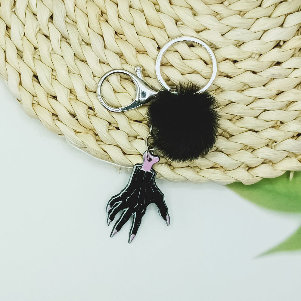 Wholesale Acrylic Halloween Skull Heart Butterfly Keychain